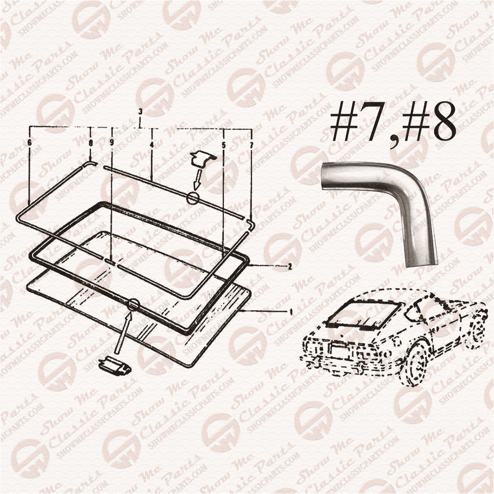 1970-1978 Datsun 240z 260z 280z tailgate corner trim right or left side - Datsun Z Store