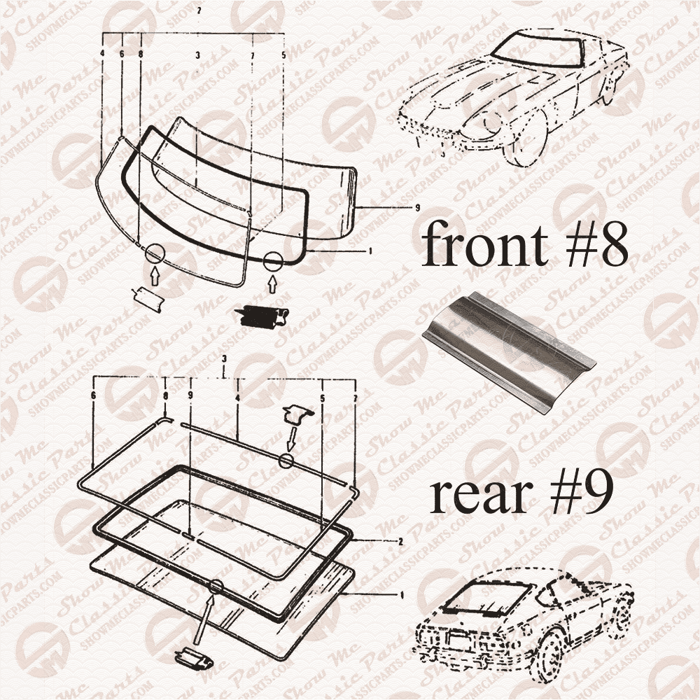 1970-1978 Datsun 240z 260z 280z windshield or tailgate straight trim - Datsun Z Store