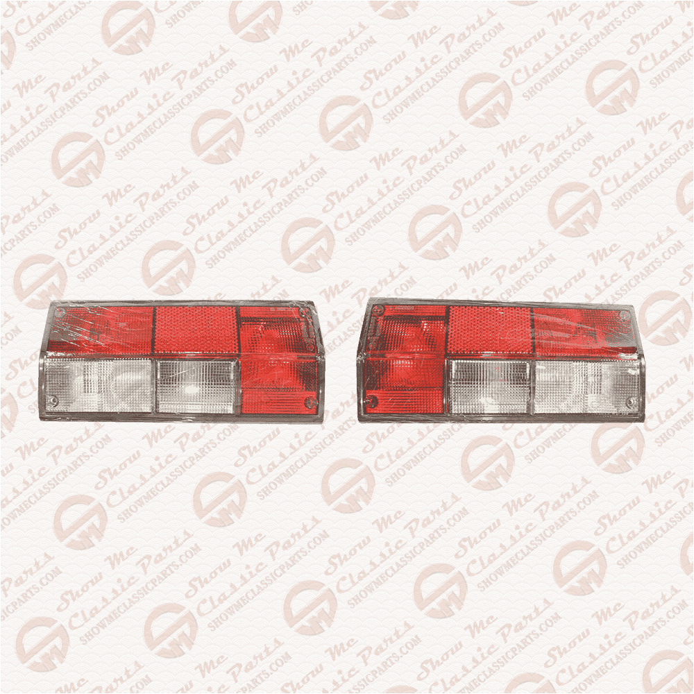 Red White Taillights W/ Clear Lens Set - VW T3 Type 25 Vanagon 1979-1992 79-92 - Show Me Classic Parts - VW T3 T25 Vanagon OE Aftermarket Shop